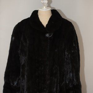 Mink Fur Shawl Collar Coat